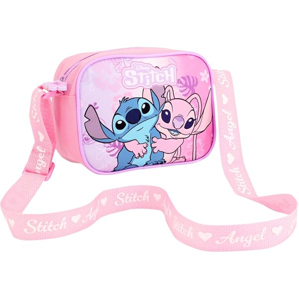 Disney Stitch & Angel Girls Pink Shoulder Handbag – Lilo & Stitch